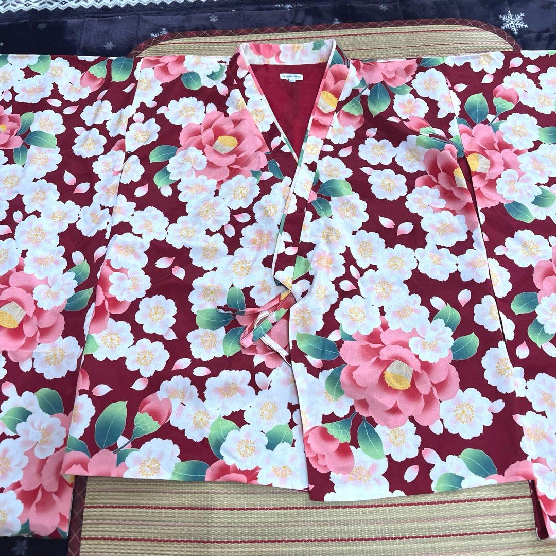 キャサリンコテージ　袴　150センチ　椿　5点セット　襦袢　ヘアアクセ付き