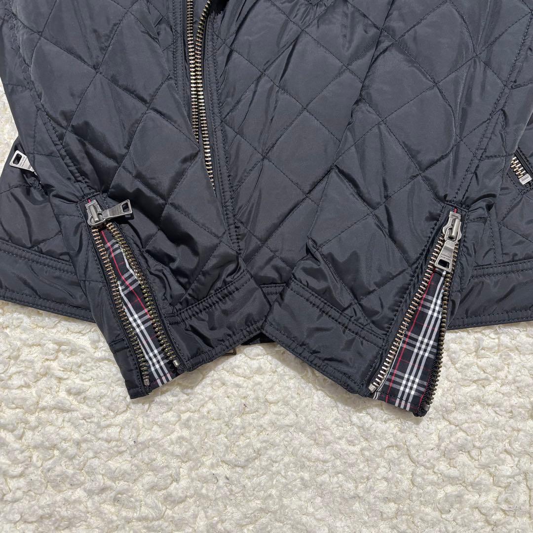 新品 Burberry Black Labelキルティングライダースジャケット