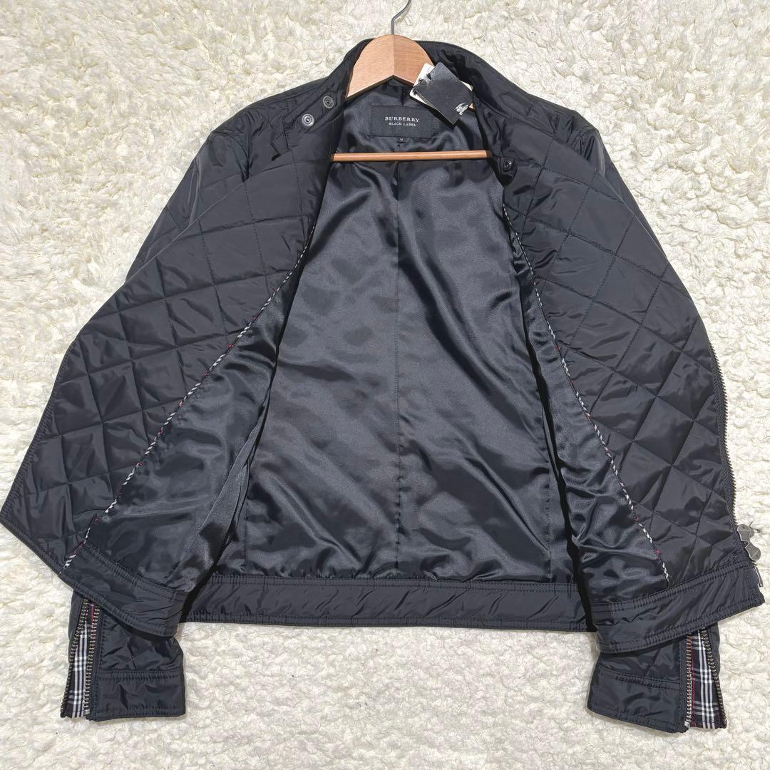 新品 Burberry Black Labelキルティングライダースジャケット