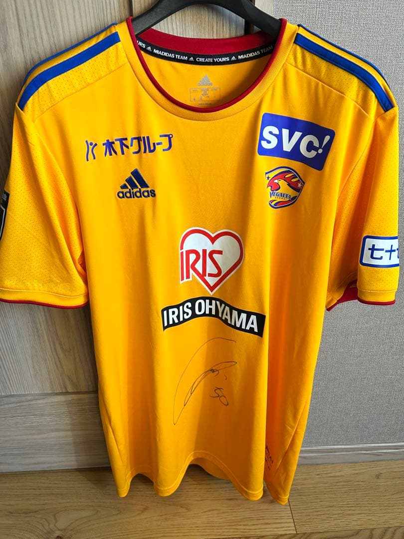 adidas ベガルタ仙台2022ユニフォーム 遠藤康 直筆サイン入り 美品XO