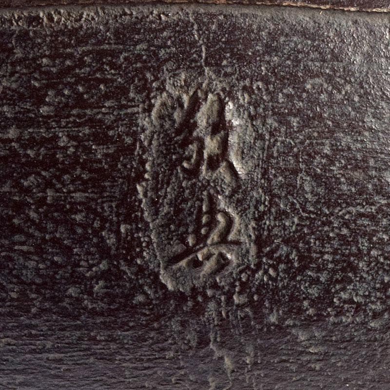 茶道具　人間国宝　釜師　高橋敬典作　菊桐文　平丸政所釜　共箱　V　R9044B