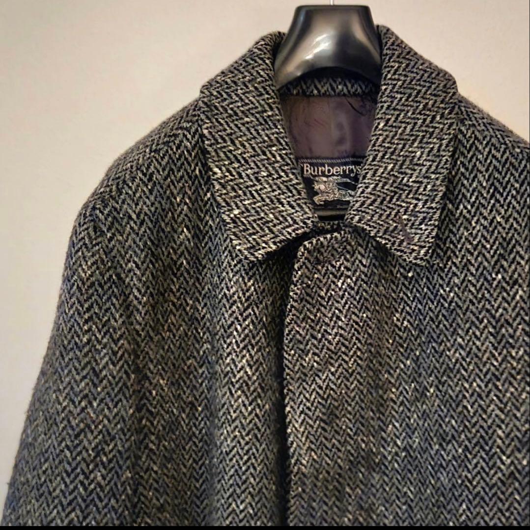 BURBERRY IRISH TWEED サドルショルダー コート