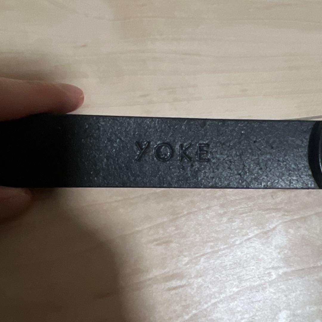 YOKE 23AW Narrow Leather Belt ブラック/ブラック