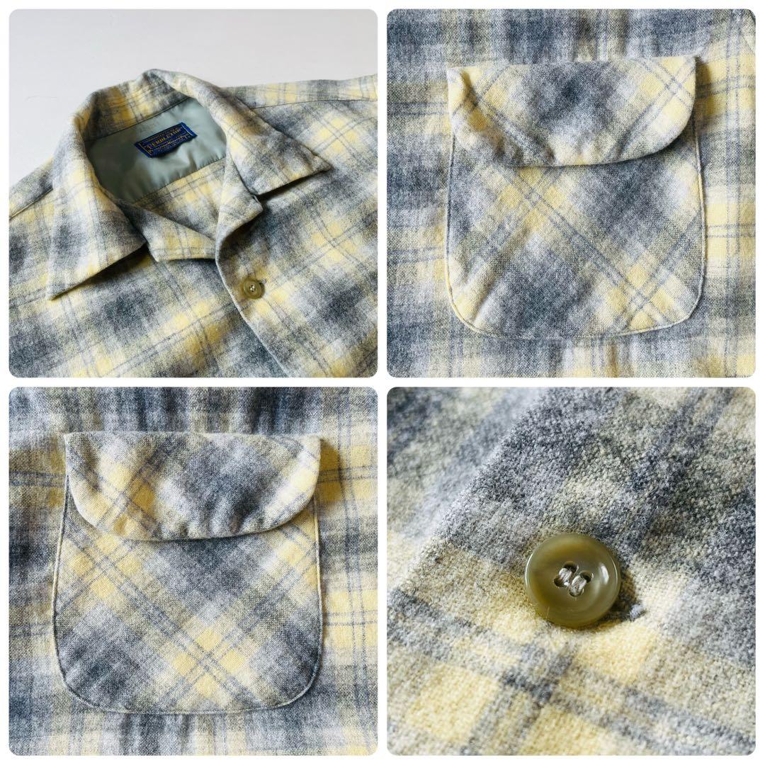 ド*ン様 Pendleton 1950s ウールボードシャツ USA製 L 黄色