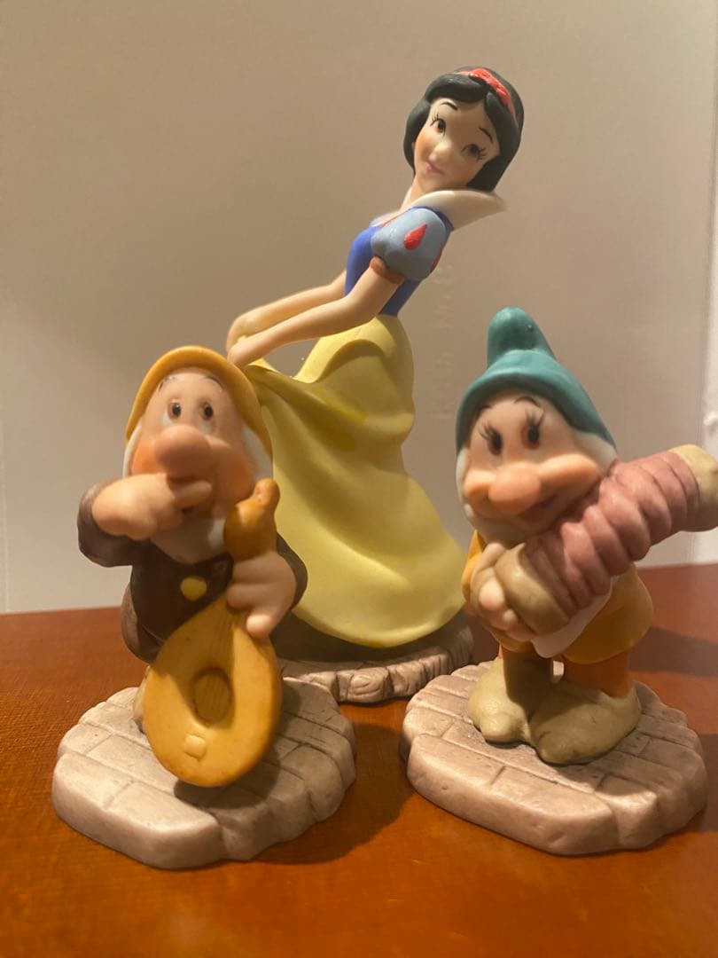ディズニー陶器製 白雪姫と7人の小人 箱庭フィギュアセット 加藤工芸