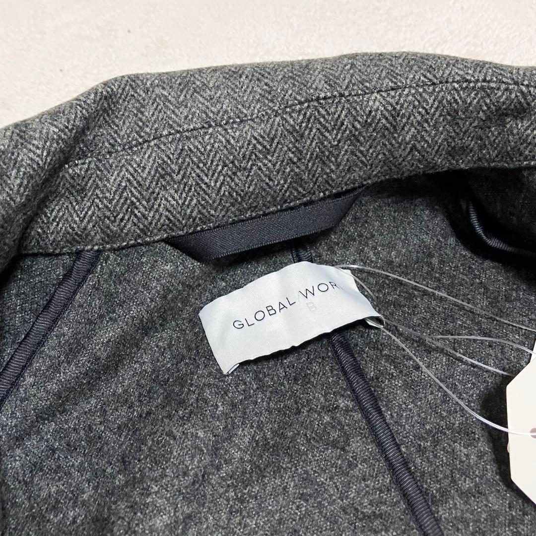 【新品タグ付き】　グローバルワーク　MBコラボ　ウーリーテック　ロングコート　L