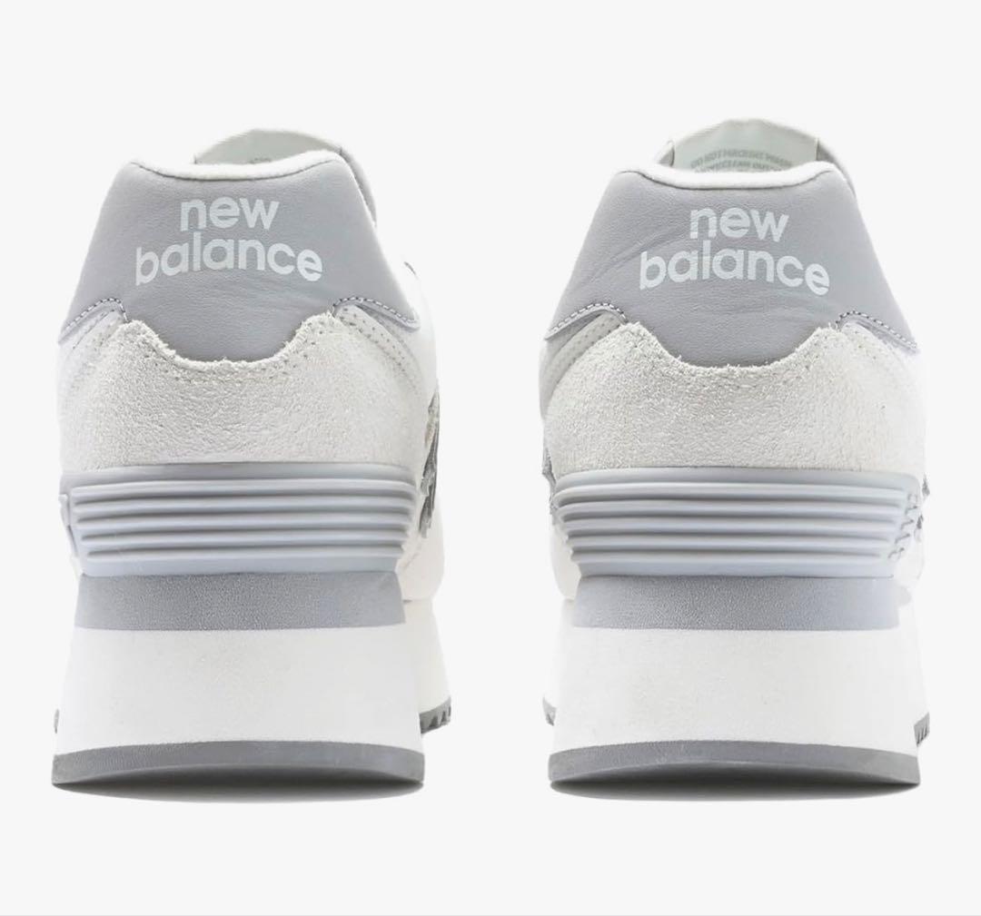 値下げ　New Balance 574 ホワイト/グレー スニーカー