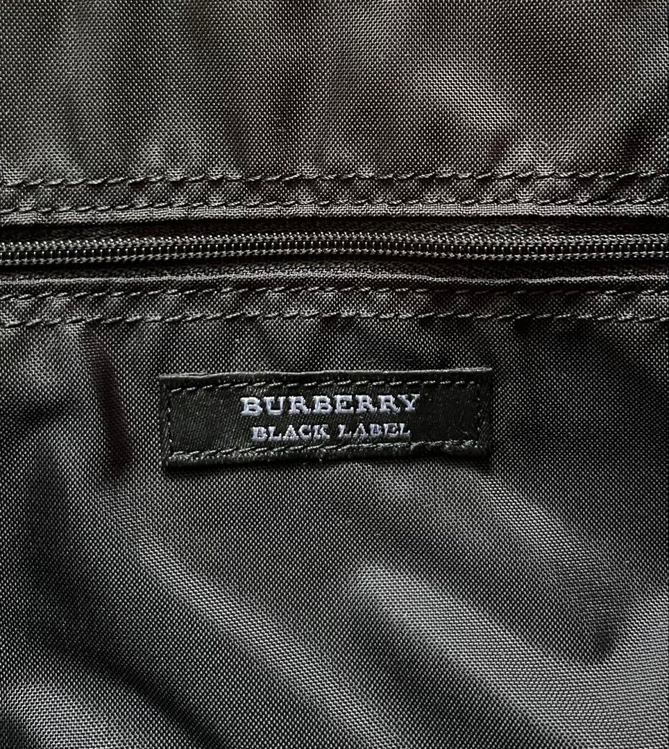 【美品】BURBERRYバーバリーブラックレーベル　黒ナイロン　ショルダーバッグ