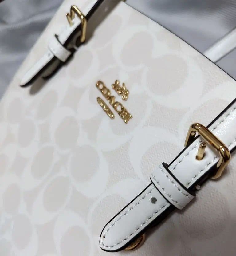 【人気】COACHトートバッグ「MOLLIE TOTE 25」 ホワイト美品✨