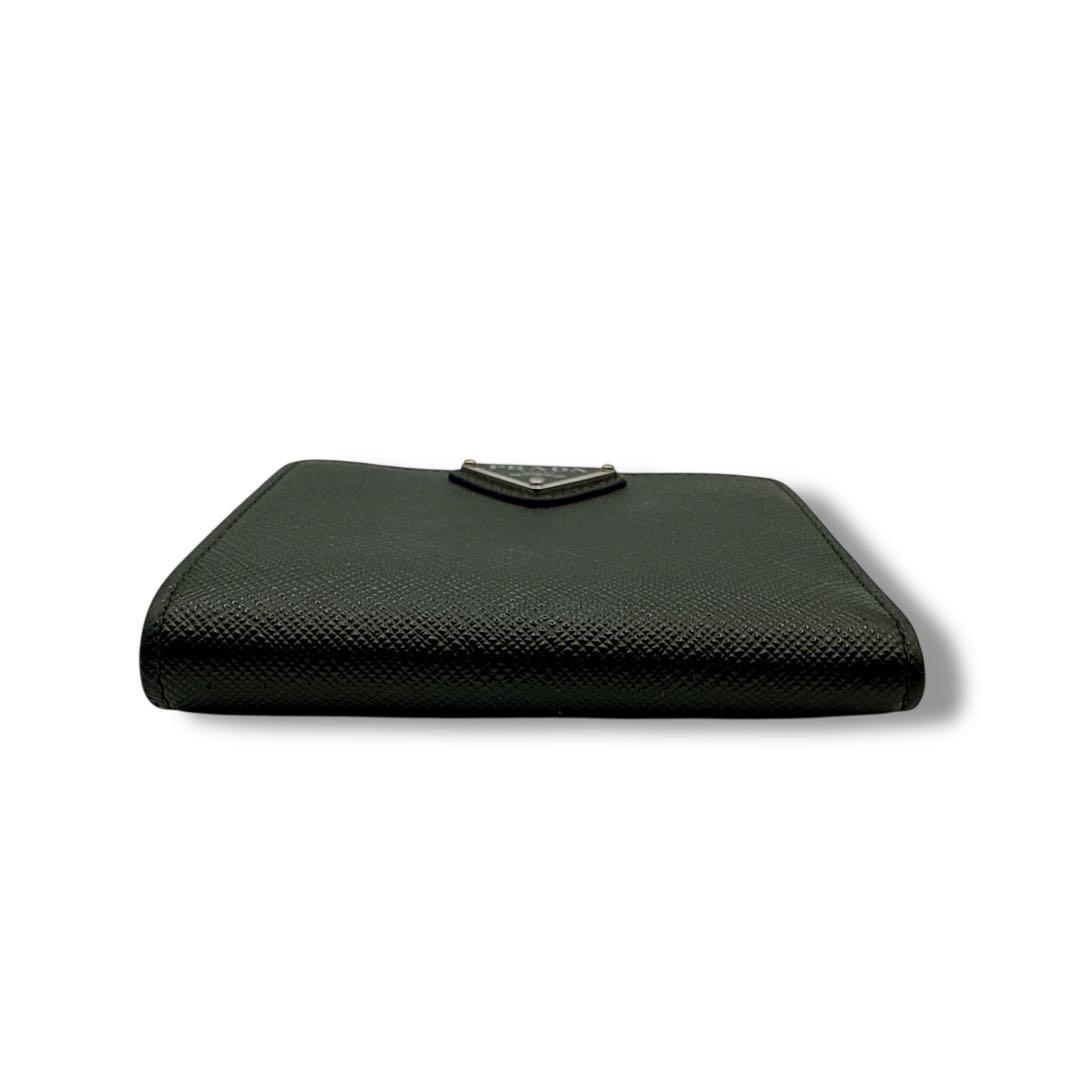 極美品 PRADA プラダ ケース 三角ロゴ サフィアーノ レザー 現行