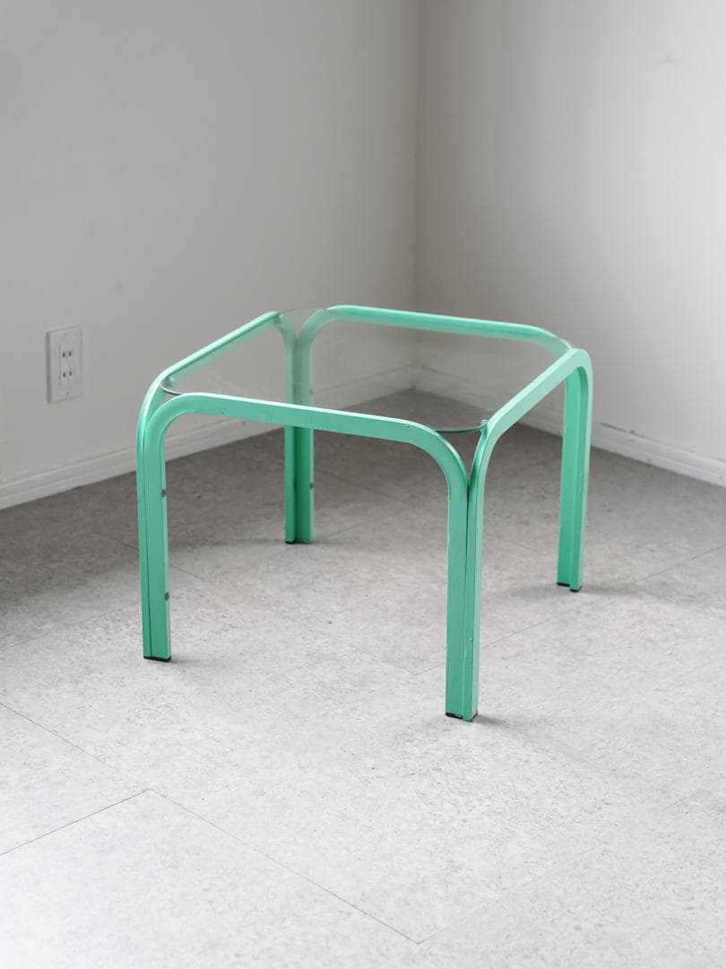 ポストモダン コーヒー ローテーブル ガラストップ 昭和レトロ モダン