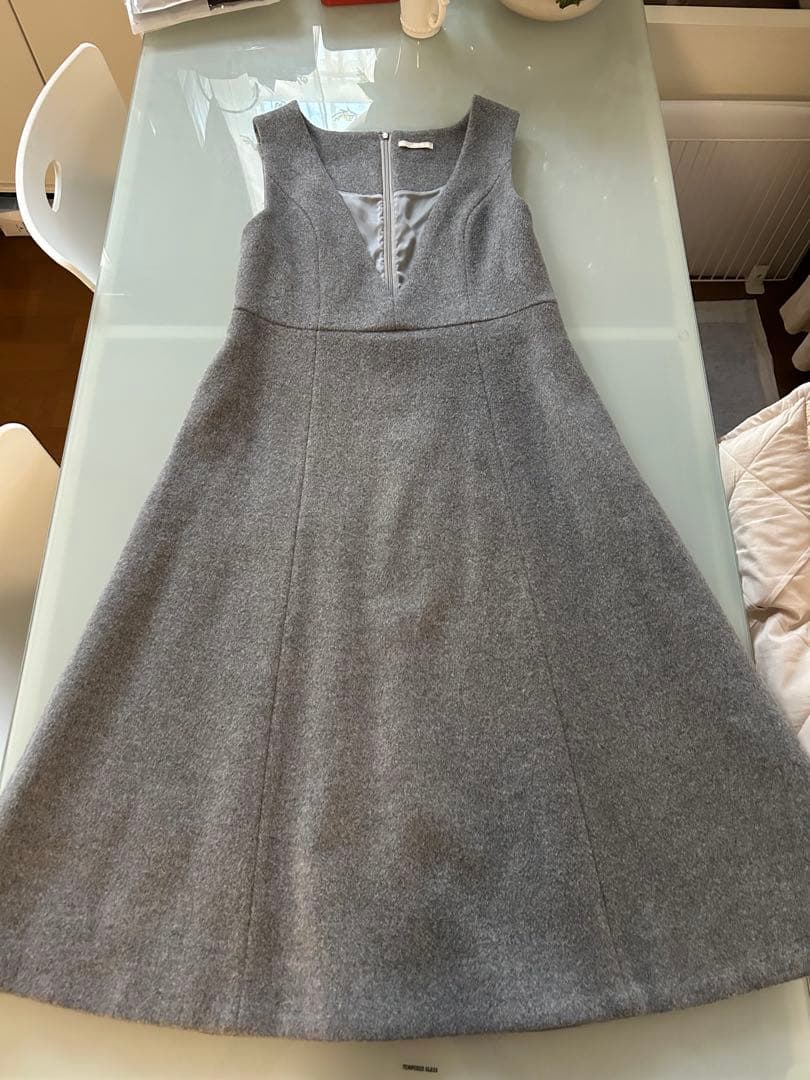 MプルミエAVENIRETOILE Vネックジャンパースカート38 完売品