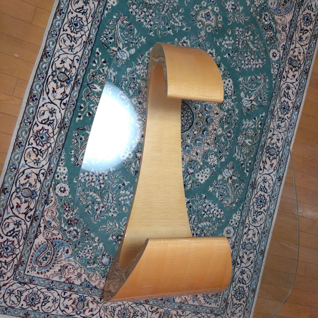 松創 ソファーテーブル センターテーブル ローテーブル ガラス シカモアメープル