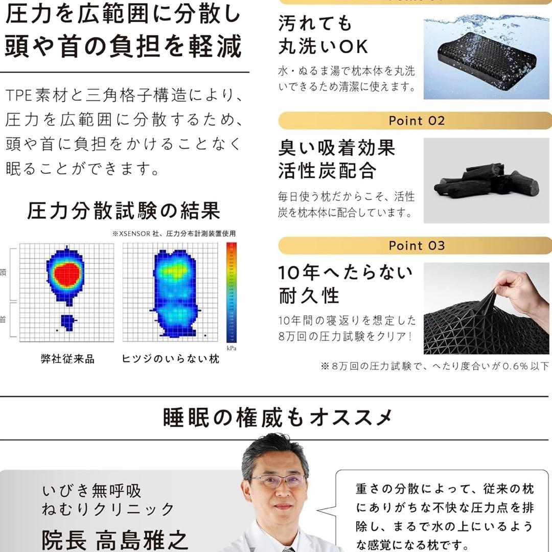 ヒツジのいらない枕 至極 テンセル枕カバー付