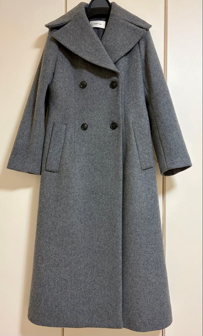 フレイアイディー ビッグカラーウールコート