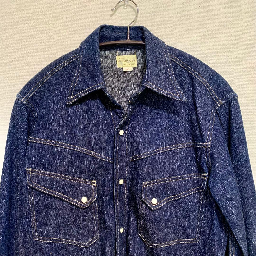 【美品】ウェアハウス デニムウェスタンシャツ サイズ38（M）