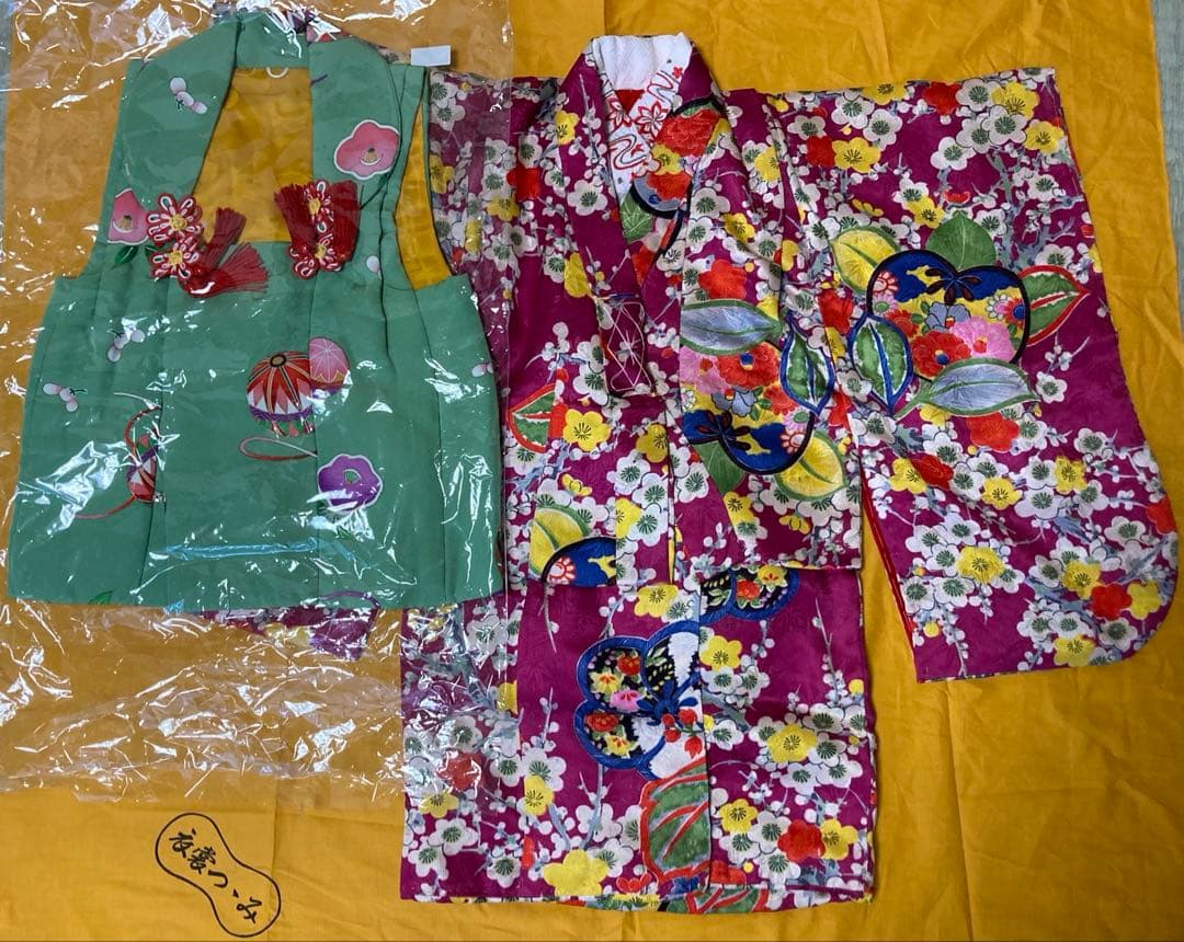 最終値下げ　アンティーク着物セット　七五三　被布　3歳