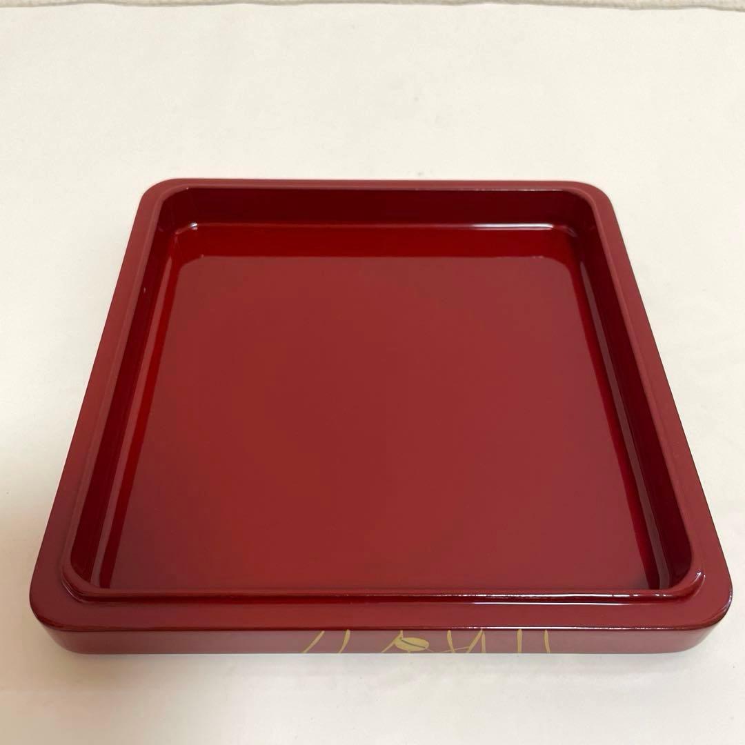 新品未使用 川連漆器 四段重箱 とおかもちセット16.6cm角 美品