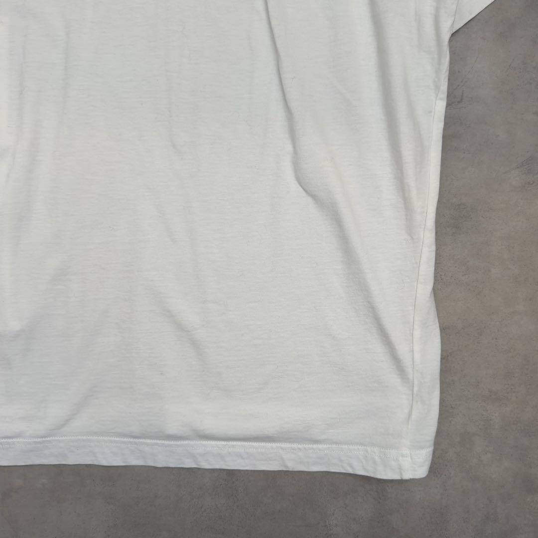 【PRADA】VネックTシャツ ホワイト アートパッチデザイン L