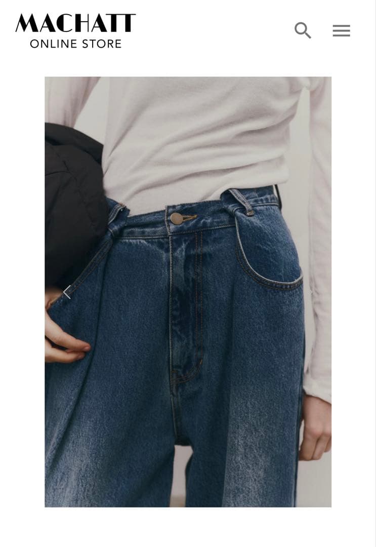 MACHATT ウエストタックデニム　38