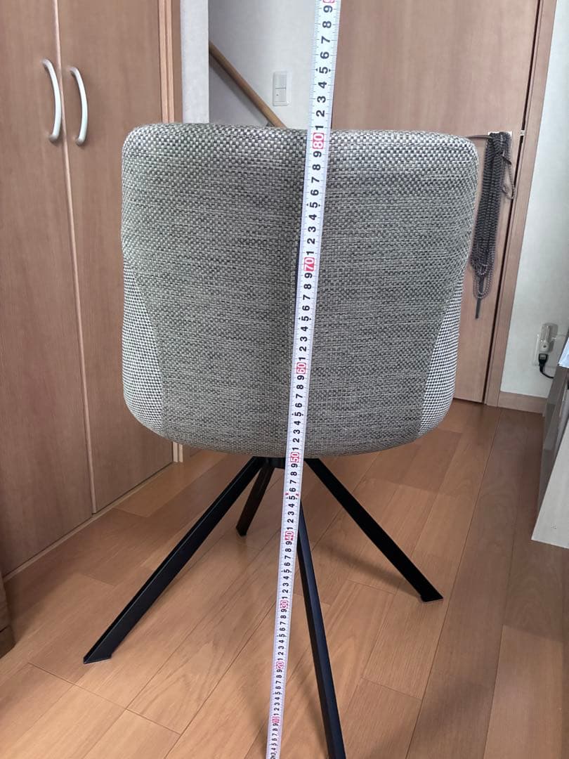 ★美品　座面回転式　チェア-ライトグレー