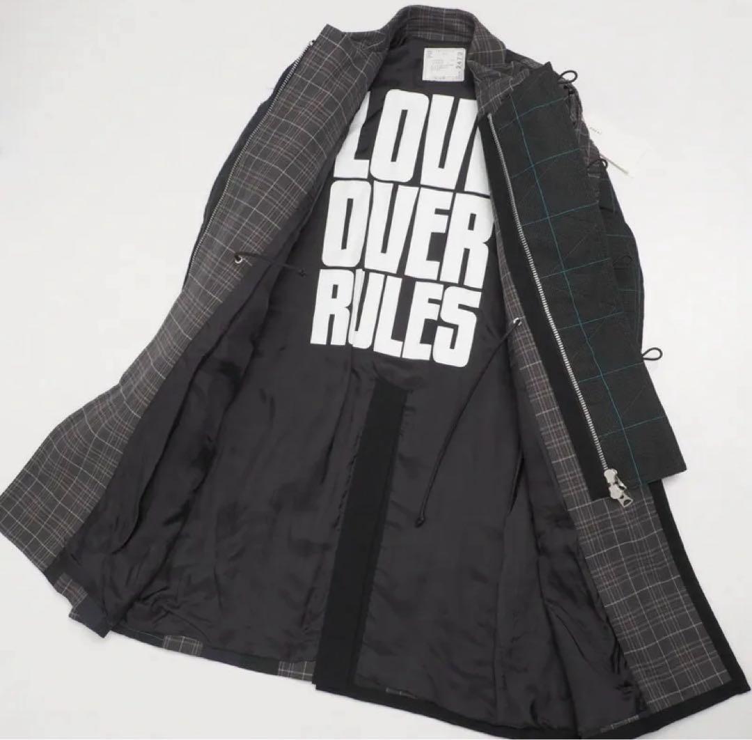 Sacai サカイ チェック パッチワーク オーバーコート アウター サイズ1