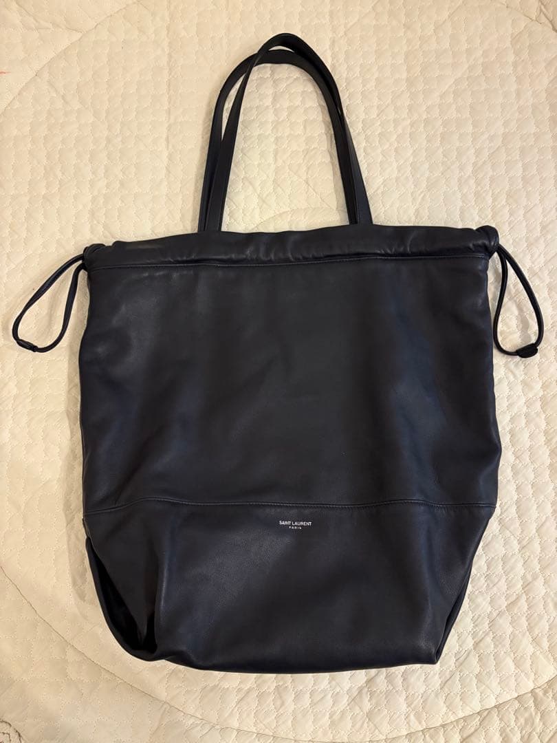 【極美品】サンローラン　ネイビー　レザートートバッグ　SAINT LAURENT