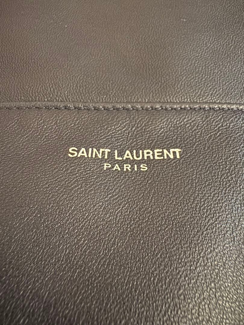 【極美品】サンローラン　ネイビー　レザートートバッグ　SAINT LAURENT