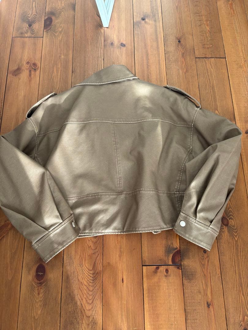 searoomlynn Vintage wash ECOレザーライダース