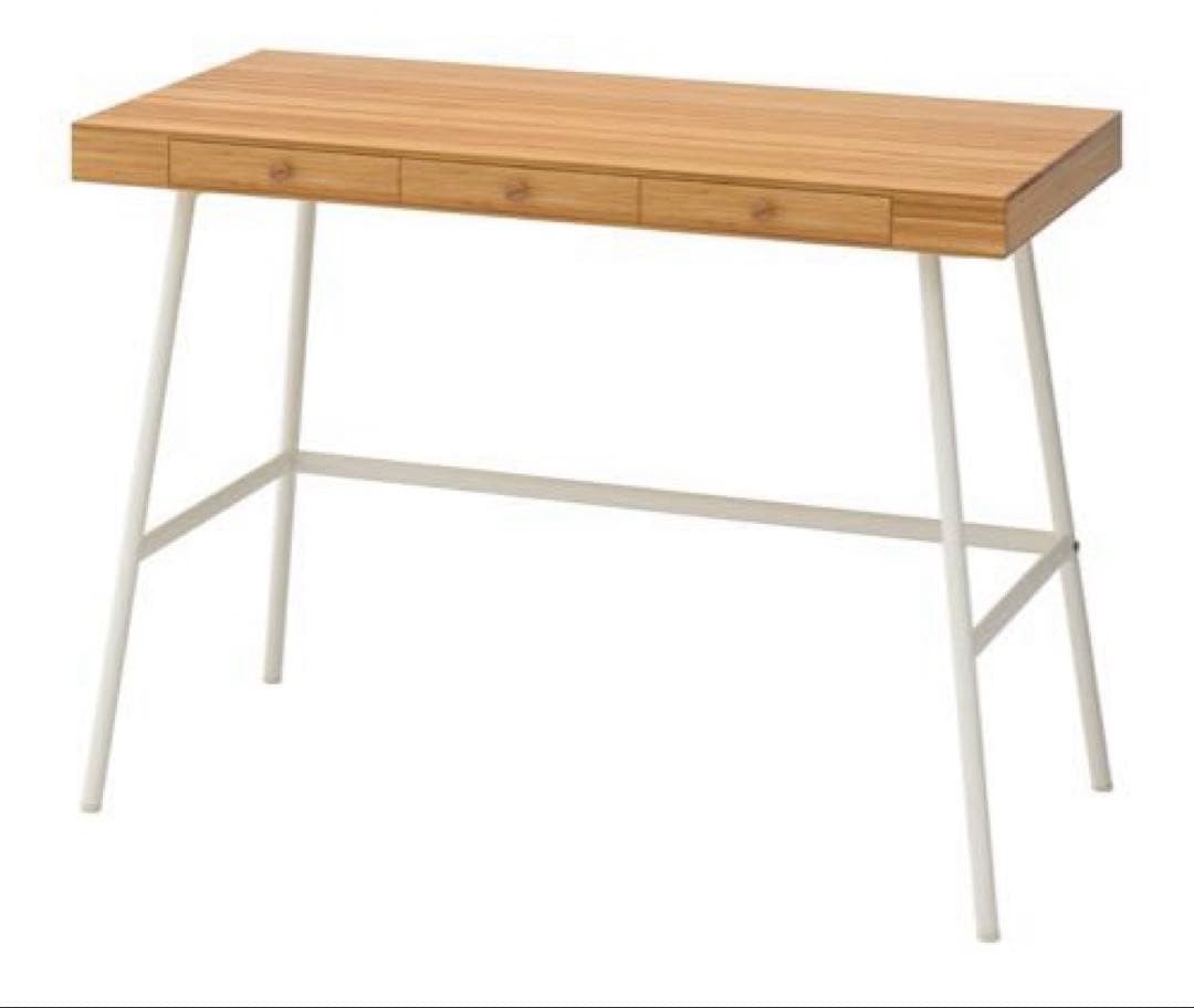 美品⭐︎送料込み完成品イケアIKEAリルオーセン デスク LILLÅSEN 竹素材