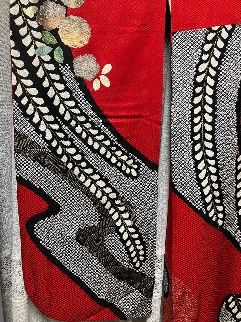 成人式　卒業式　正絹振袖、袋帯セット