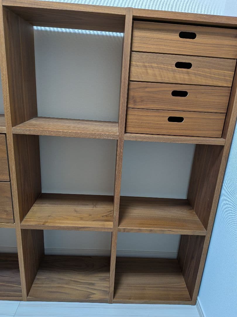 組立不要　無印良品スタッキングシェルフ3段×4列　引き出し3種付