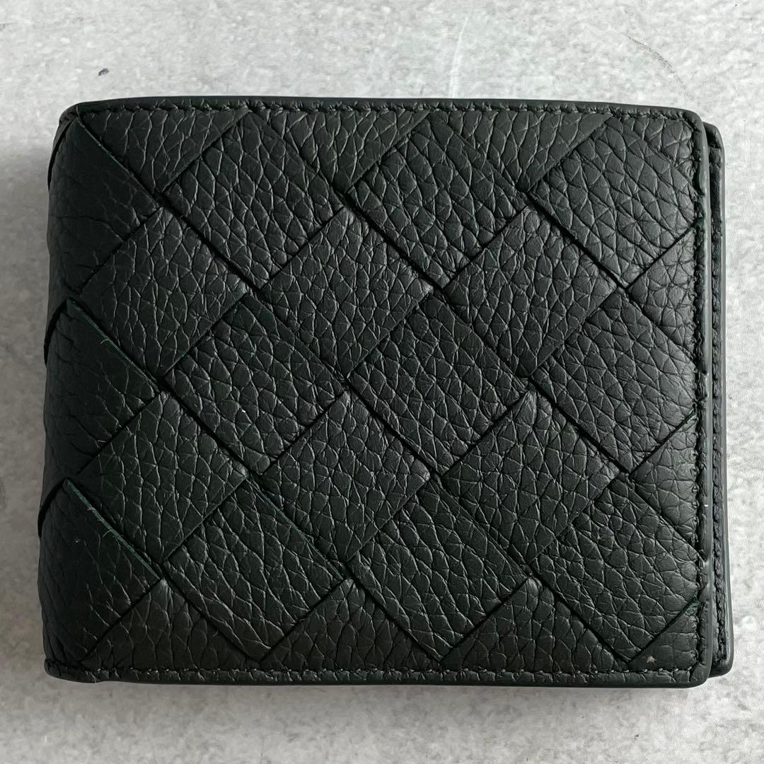 現行✨ ボッテガヴェネタ 折財布 ディエゴ イントレチャート オリーブ レザー