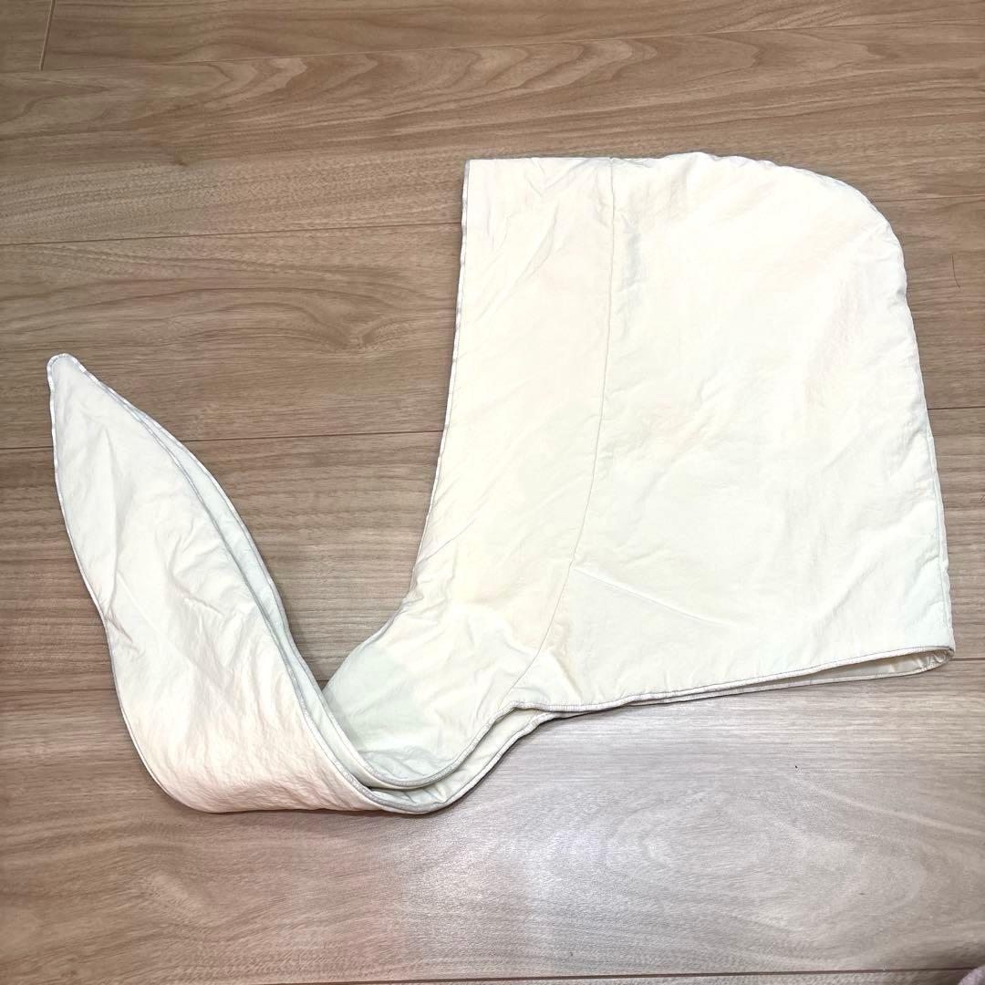 machatt パファーフードスカーフ（アイボリ一）