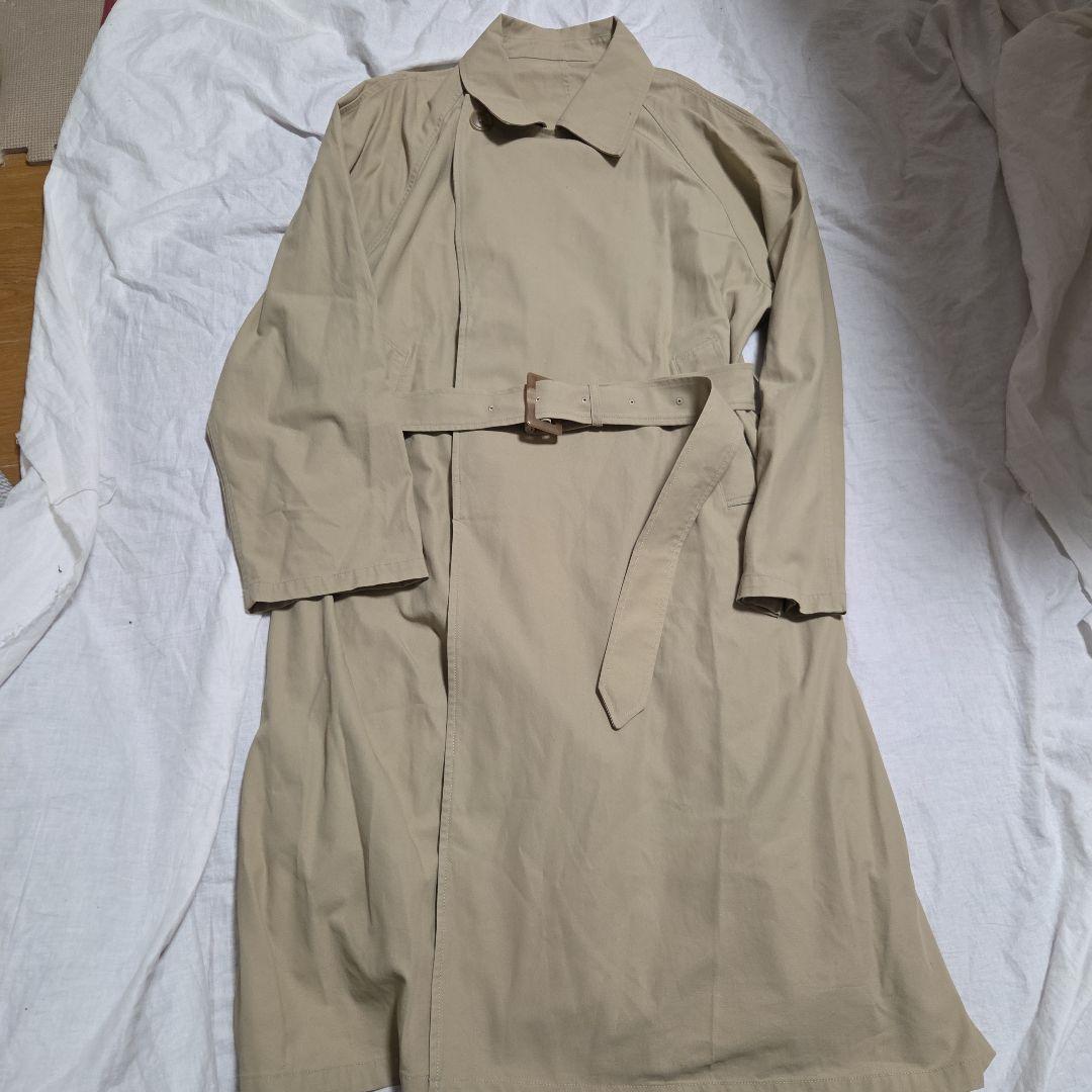 BEAMS ルーズトレンチコート L ベージュ 定価2.5万 強撚ギャバジン