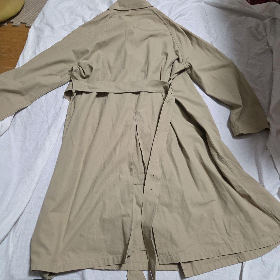 BEAMS ルーズトレンチコート L ベージュ 定価2.5万 強撚ギャバジン