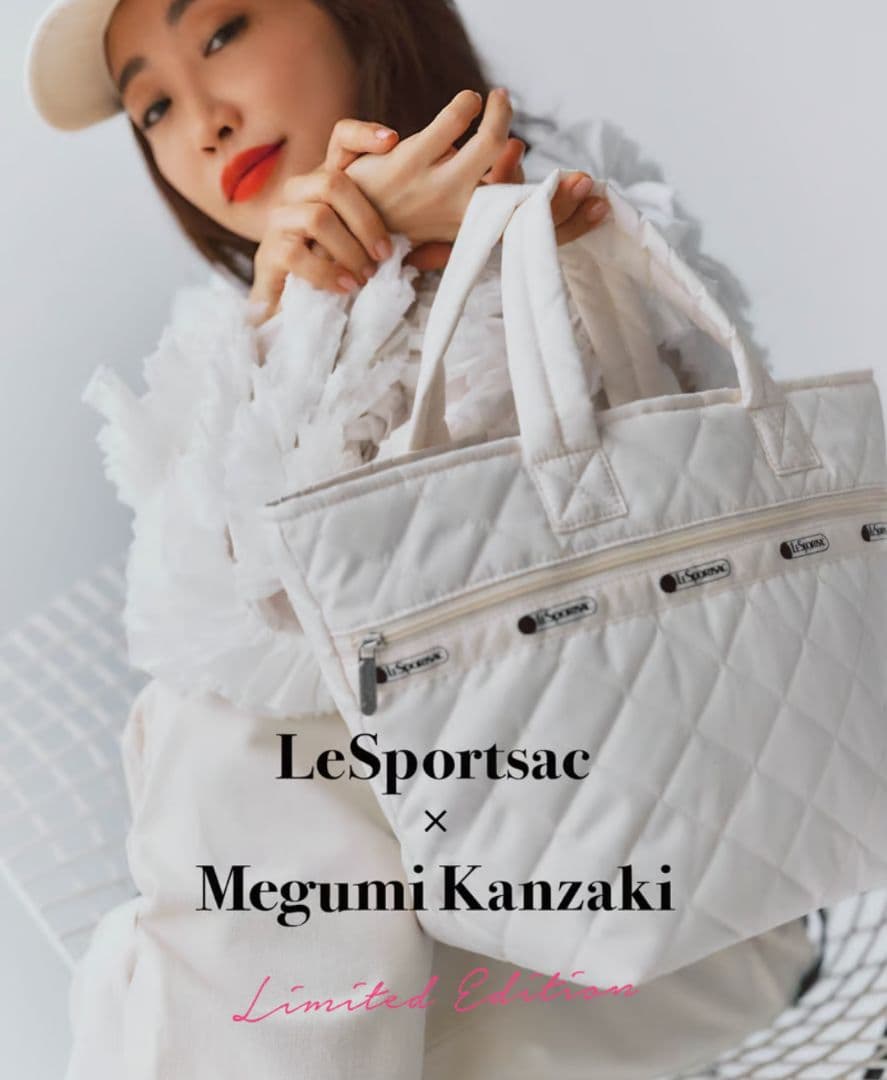 レスポ　神崎恵さんコラボ　トートバッグ　メレンゲホワイト　創立50周年記念バッグ