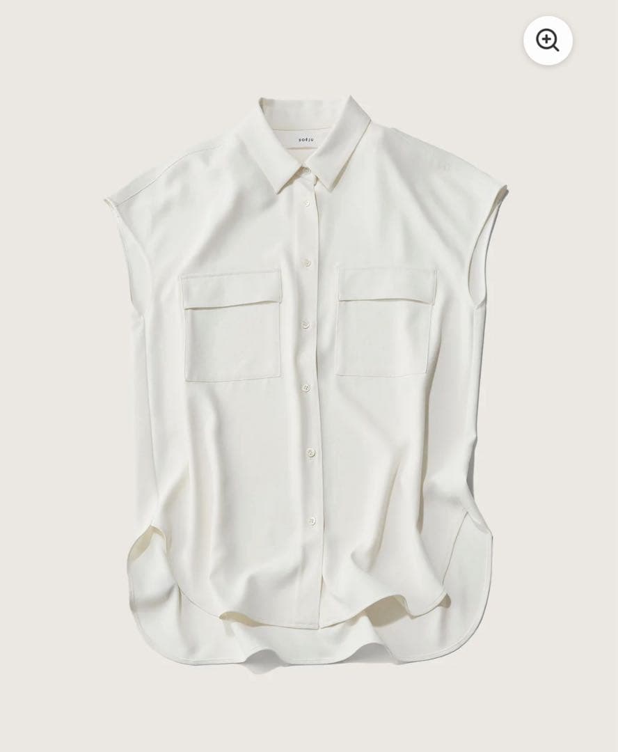 SOEJU ヴィンテージサテンシャツ 白　Mサイズ　【タグ付き未使用品】