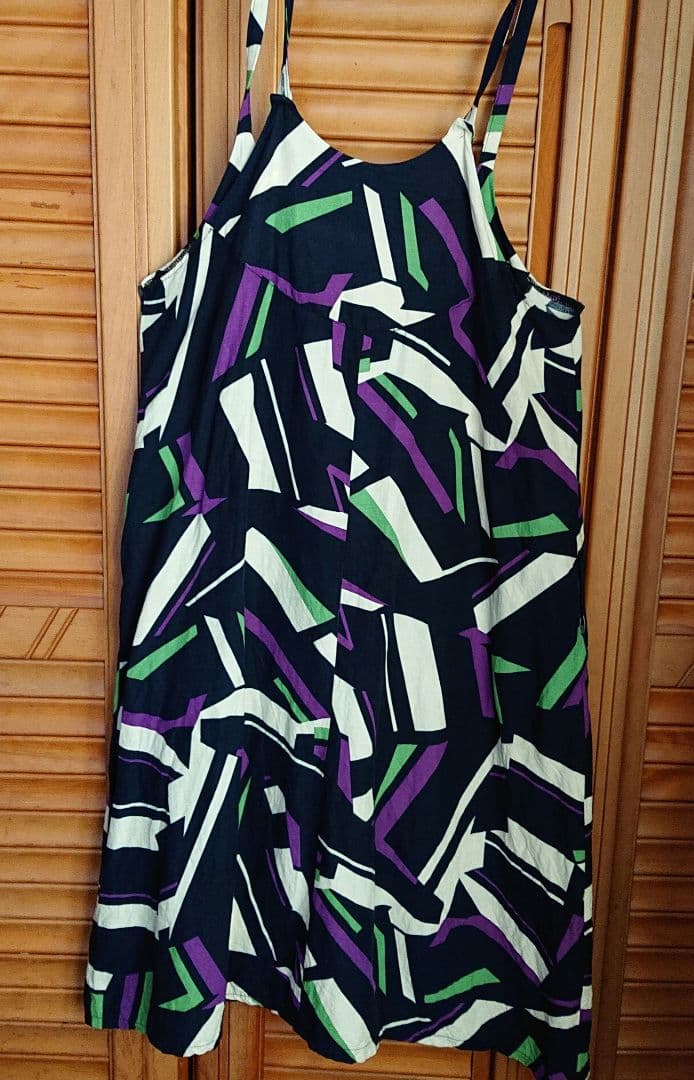 アンティカ カラフル 柄デザイン サロペット ロングワンピース スカート