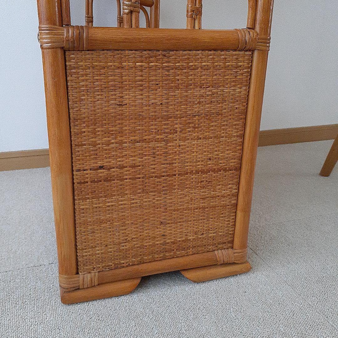 昭和レトロ　ラタン製オープンシェルフ