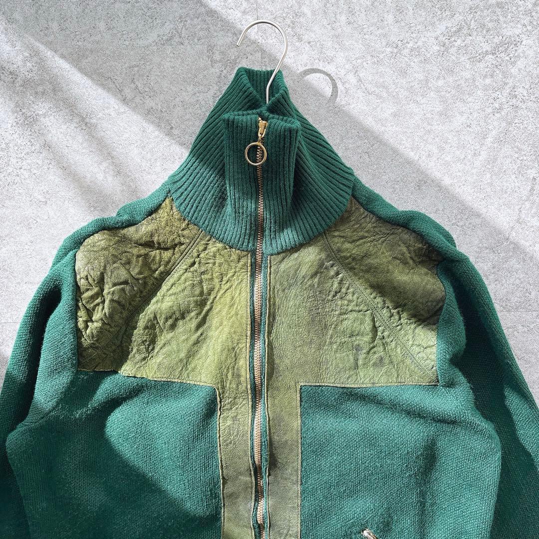 vintage 70s ユーロ ヴィンテージ ウール レザー切替 TALON