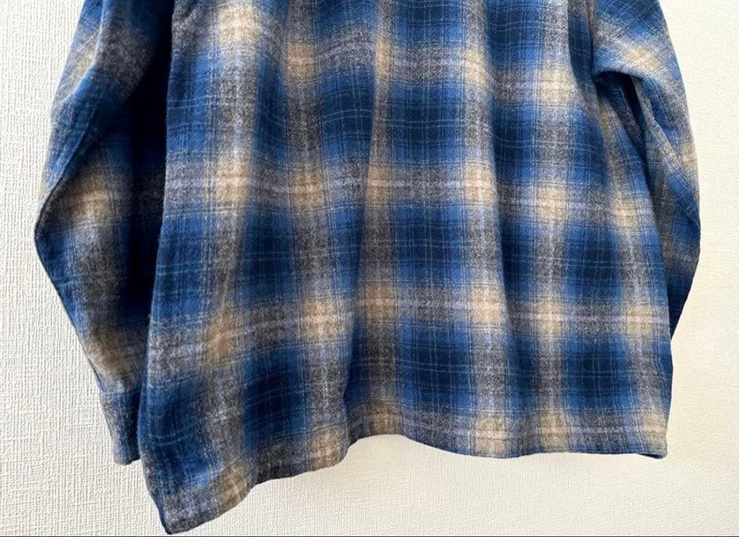【超スペシャル 】90s ペンドルトン オンブレ チェック シャツ XL ブルー