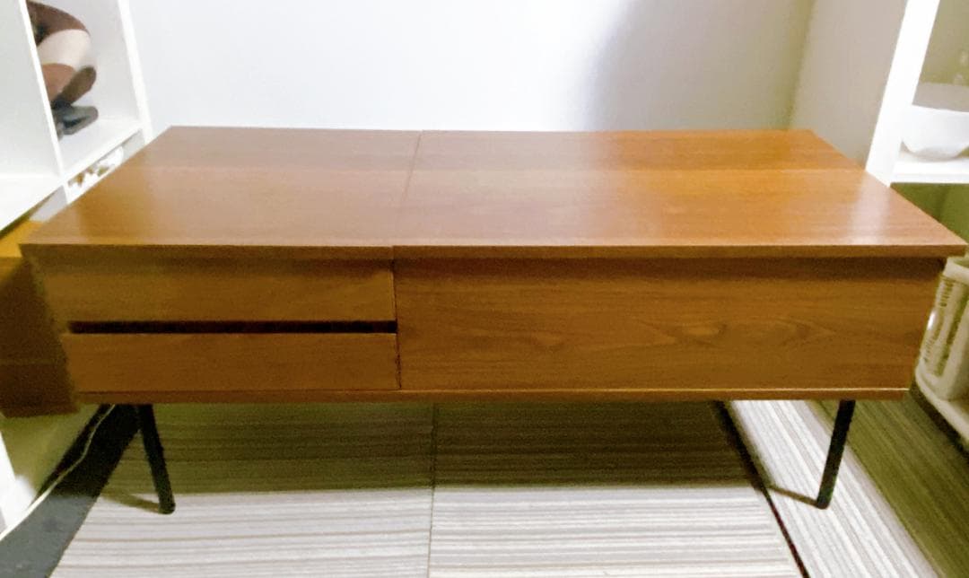 エアリゾーム ローテーブル 天板昇降式 収納付 北欧 モダン おしゃれテーブル