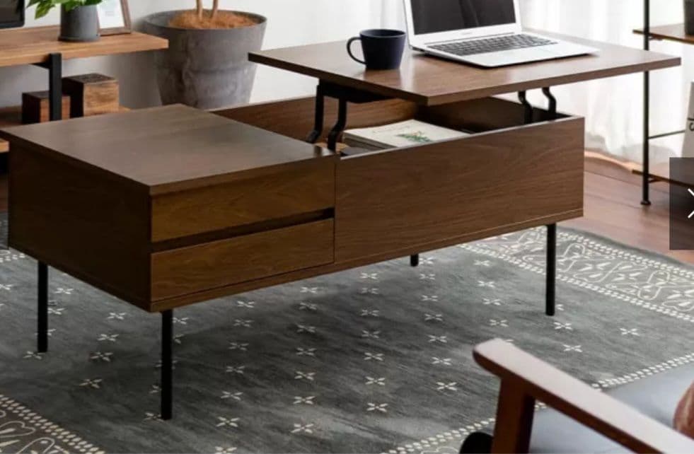 エアリゾーム ローテーブル 天板昇降式 収納付 北欧 モダン おしゃれテーブル