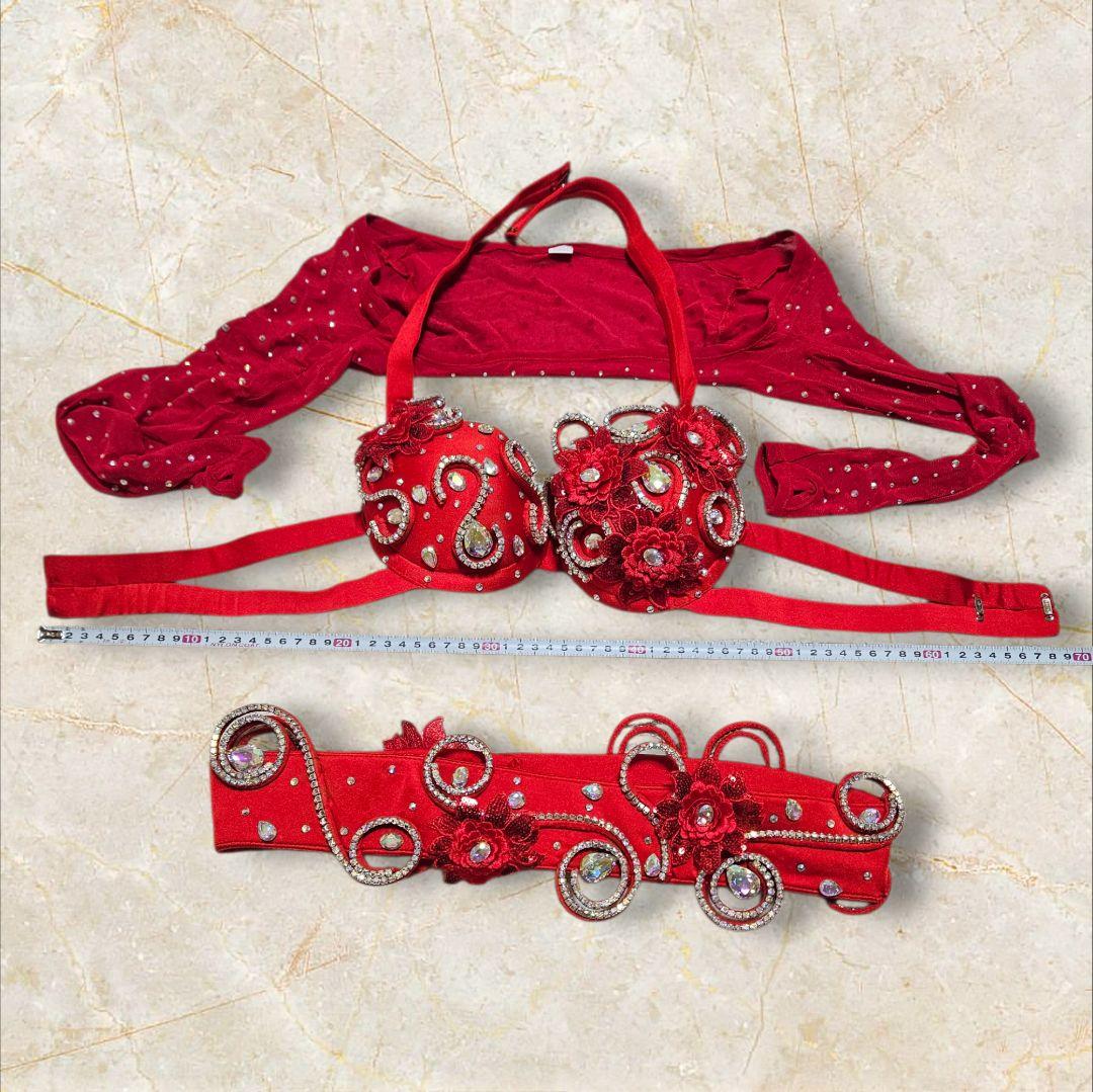 ベリーダンスコスチューム フルセット(補修パーツ付き)