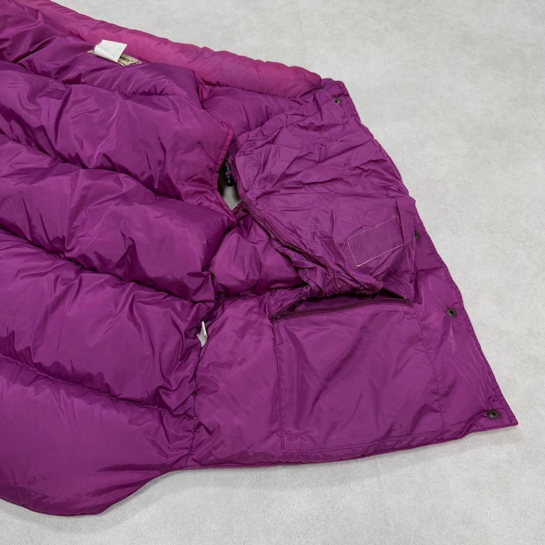 古着 80s エルエルビーン ダウンベスト ジャケット パープル 紫 ①