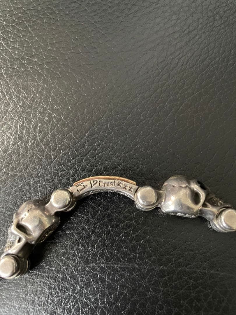 Bill Wall Leather スカル ブレスレット 18Ｋゴールドプレート