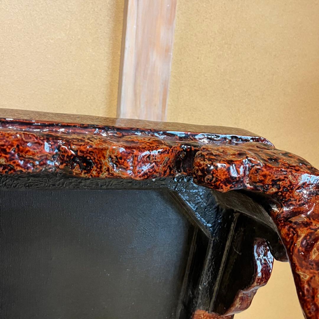 高級座卓　津軽塗　細かな細工　特徴的な脚デザイン