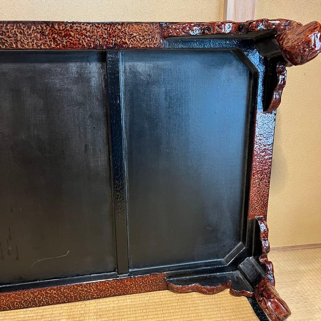 高級座卓　津軽塗　細かな細工　特徴的な脚デザイン