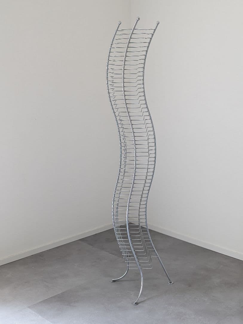 USED/ポストモダン ウェーブデザイン CDラックタワー オブジェ